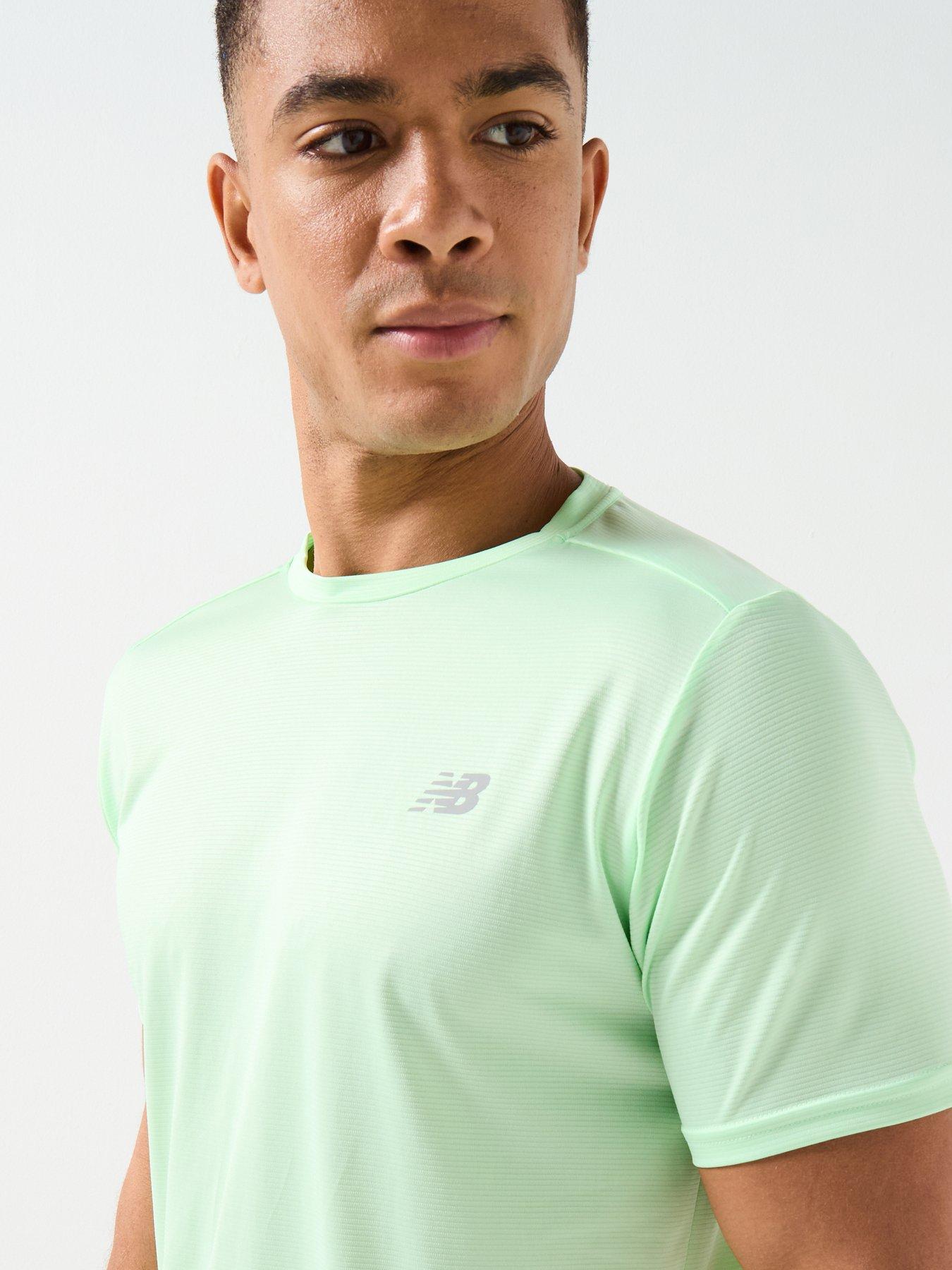  image of new-balance-mens-running-essential-t-shirt-green