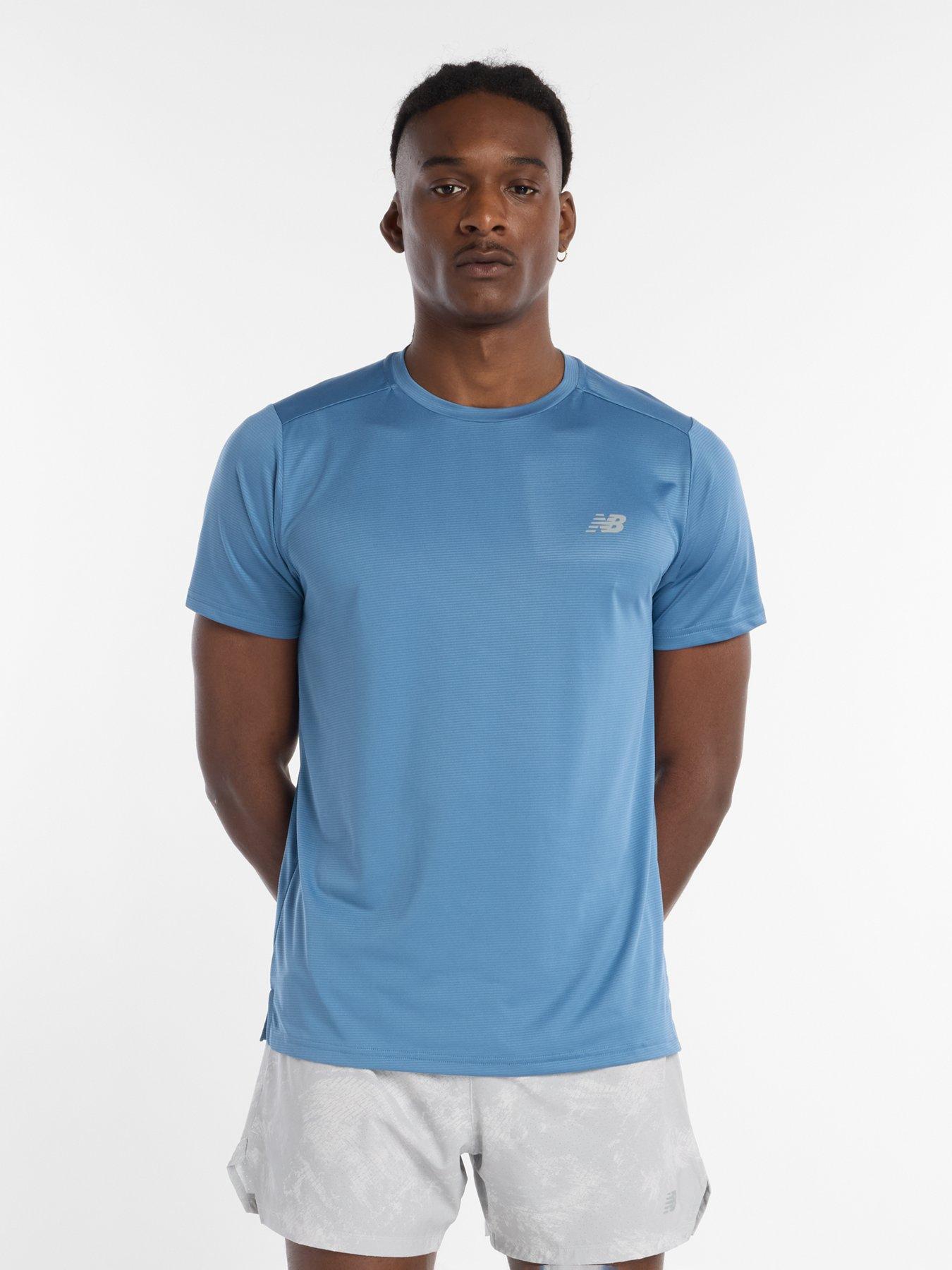 New Balance Mens Running Essential T-Shirt - Blue