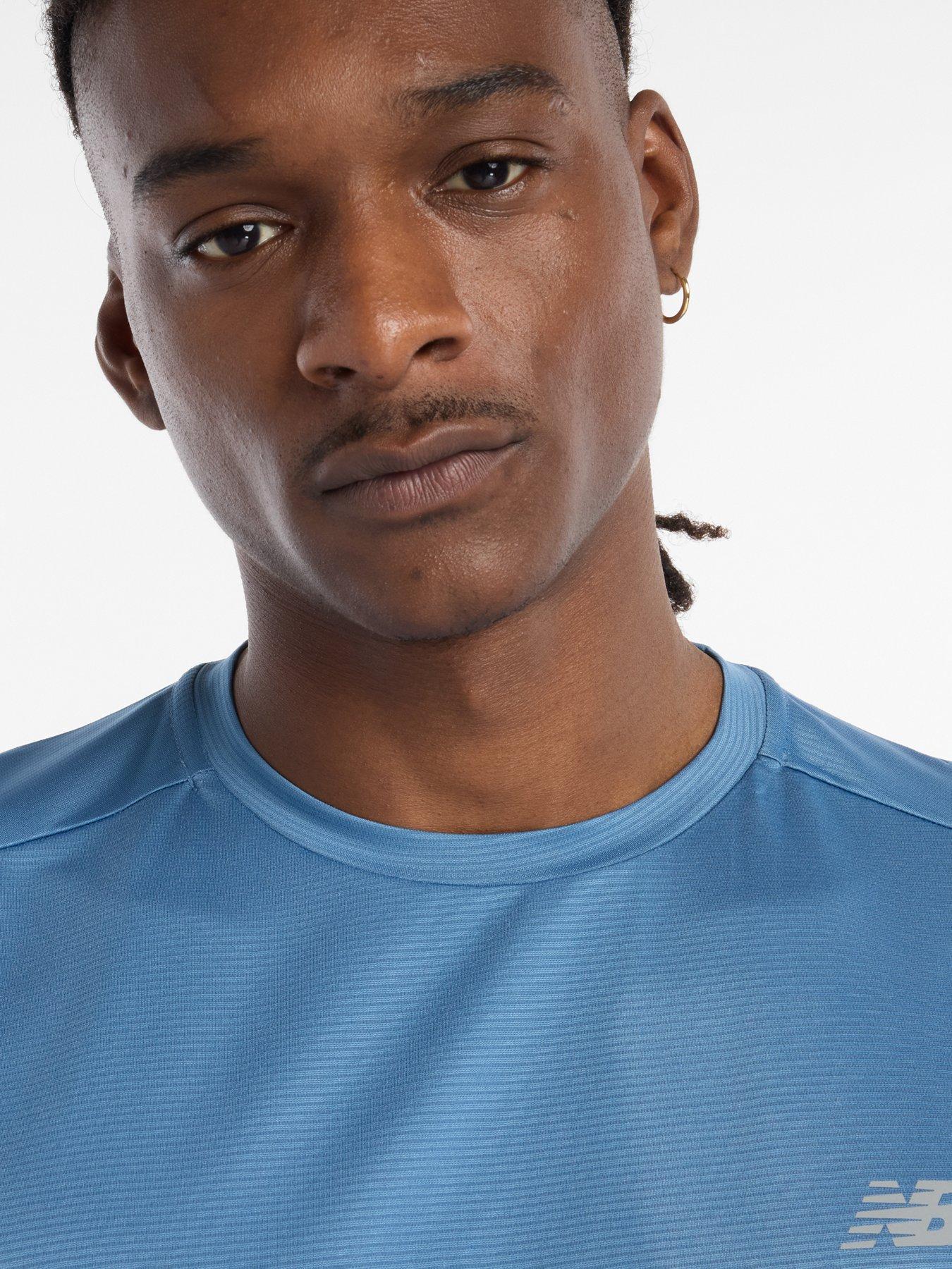  image of new-balance-mens-running-essential-t-shirt-blue