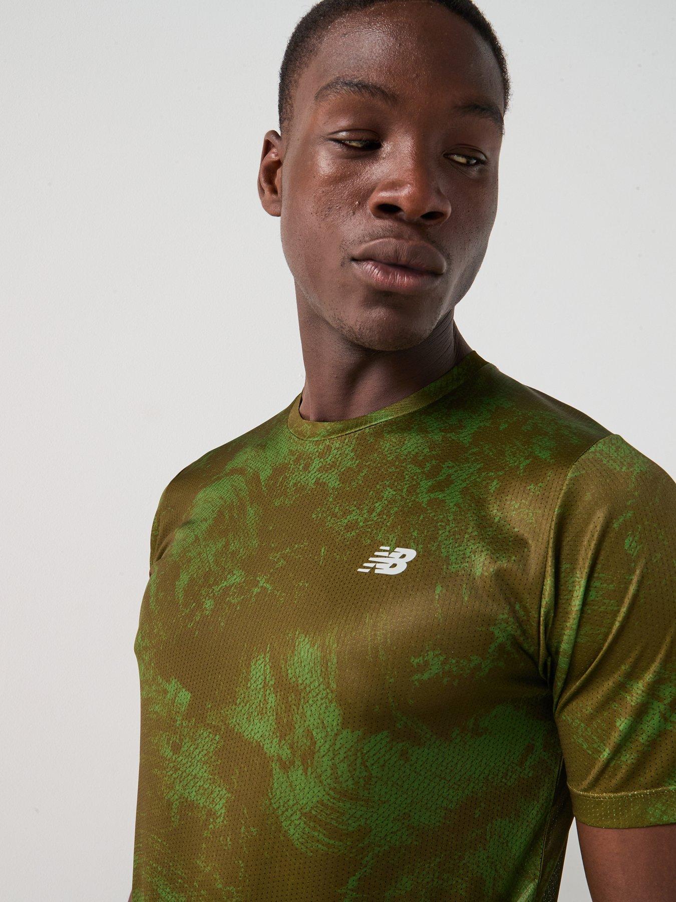  image of new-balance-mens-running-athletics-printed-t-shirt-green