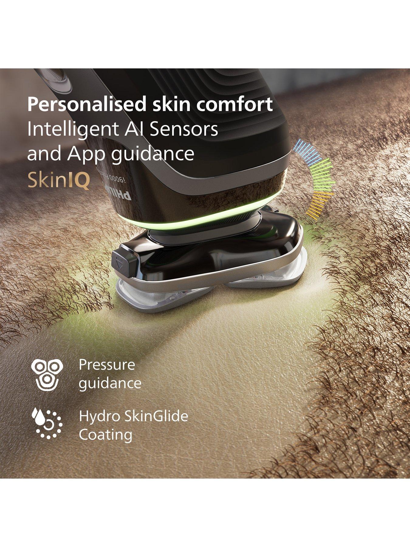  image of philips-shaver-i9000-prestige-xp920210-wet-amp-dry-electric-shaver-with-skin-iq-technology-triple-lift-amp-cut-system-360-rotating-dual-steel-precision-razor-blades