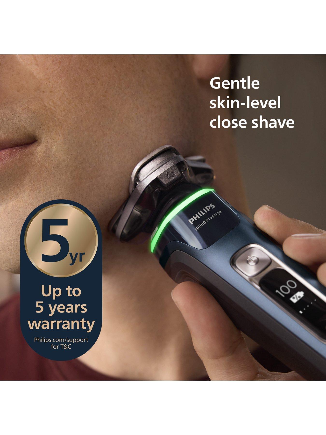  image of philips-shaver-i9000-prestige-xp920133-wet-amp-dry-electric-shaver-with-skin-iq-technology-triple-lift-amp-cut-system-360-rotating-dual-steel-precision-razor-blades