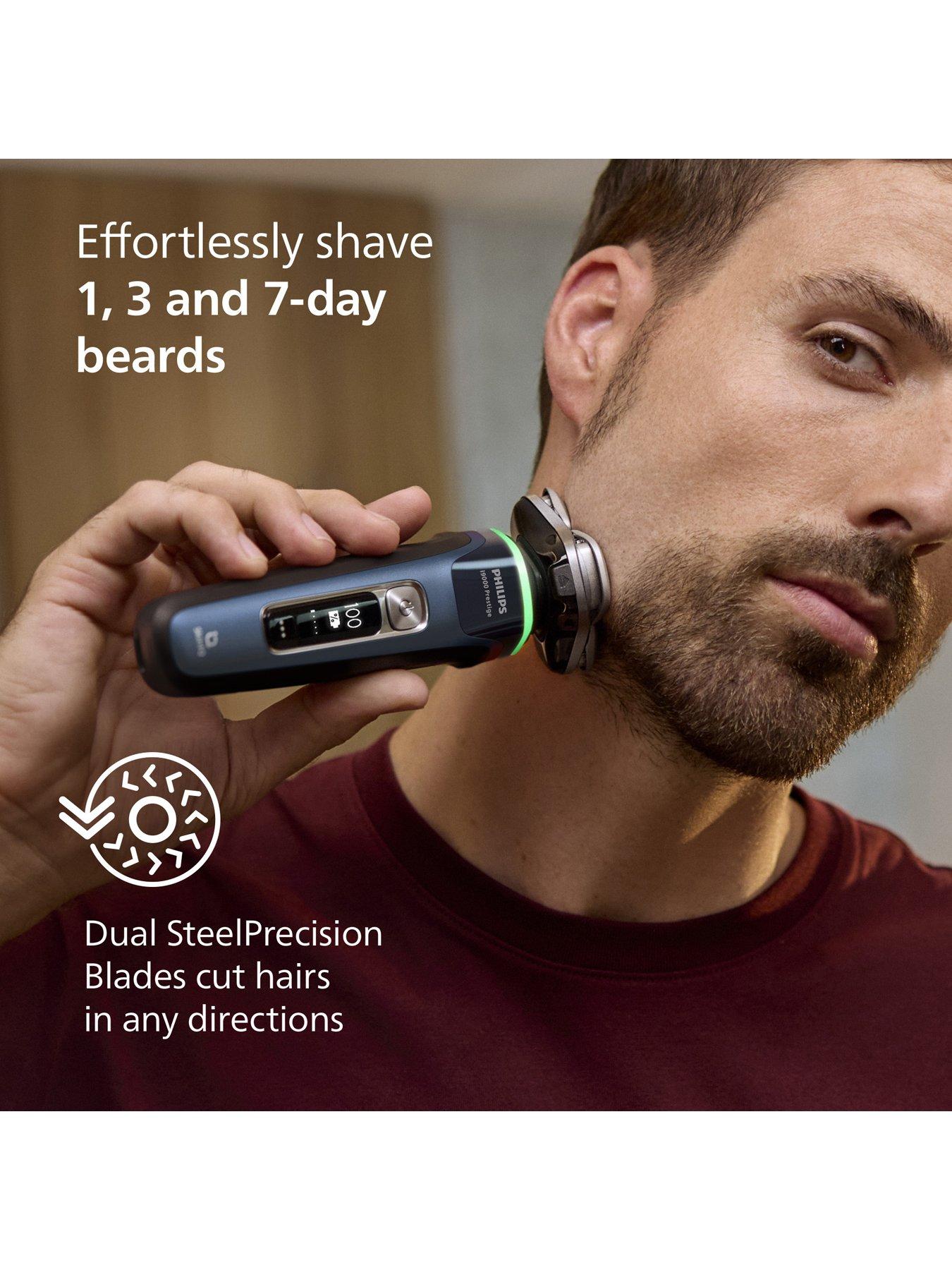  image of philips-shaver-i9000-prestige-xp920133-wet-amp-dry-electric-shaver-with-skin-iq-technology-triple-lift-amp-cut-system-360-rotating-dual-steel-precision-razor-blades