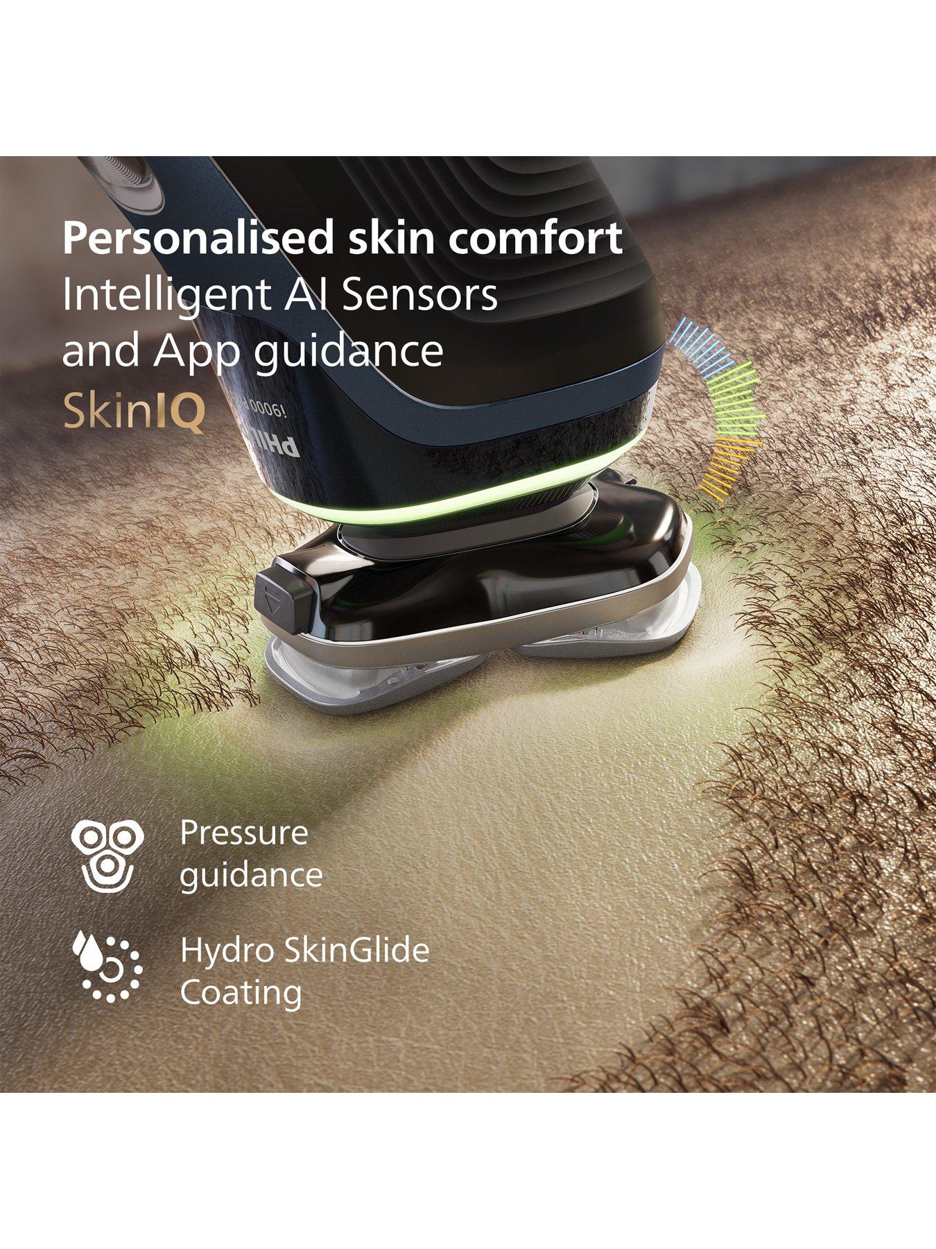  image of philips-shaver-i9000-prestige-xp920133-wet-amp-dry-electric-shaver-with-skin-iq-technology-triple-lift-amp-cut-system-360-rotating-dual-steel-precision-razor-blades