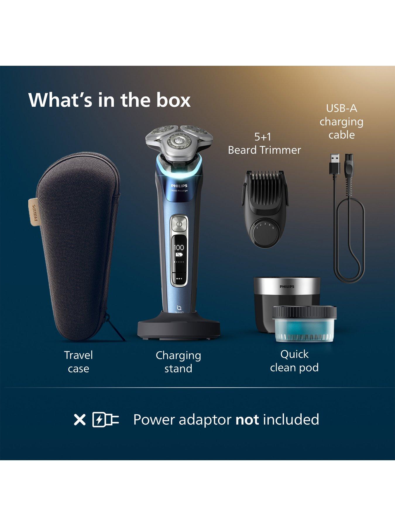 Philips Shaver I9000 Prestige Wet & Dry Electric Shaver, Skin IQ Technology, Triple Lift & Cut System, Rotating DualSteel Precision Blades, Quick Clean Pod, XP9202/30 - View #5