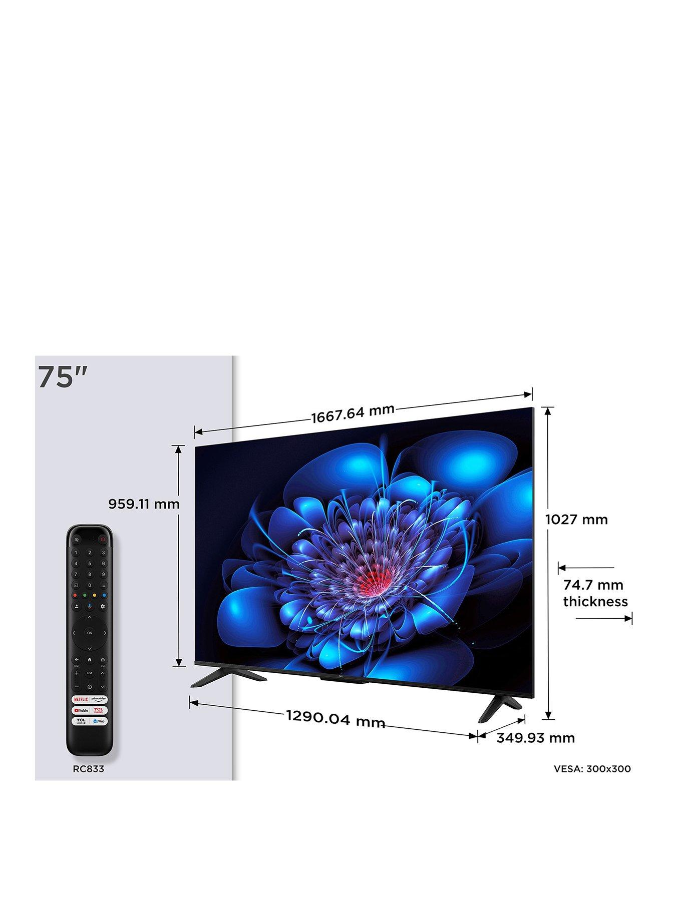  image of tcl-75p6knbsp75-inch-4k-ultra-hd-hdr-framelessnbspgoogle-smartnbsptv
