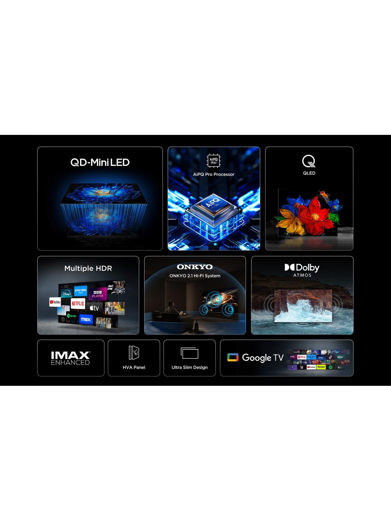 Image 4 of 7 of TCL TCL 50C6KS 50" QD MiniLED 4K HDR Google Smart TV - 50C6KS-UK