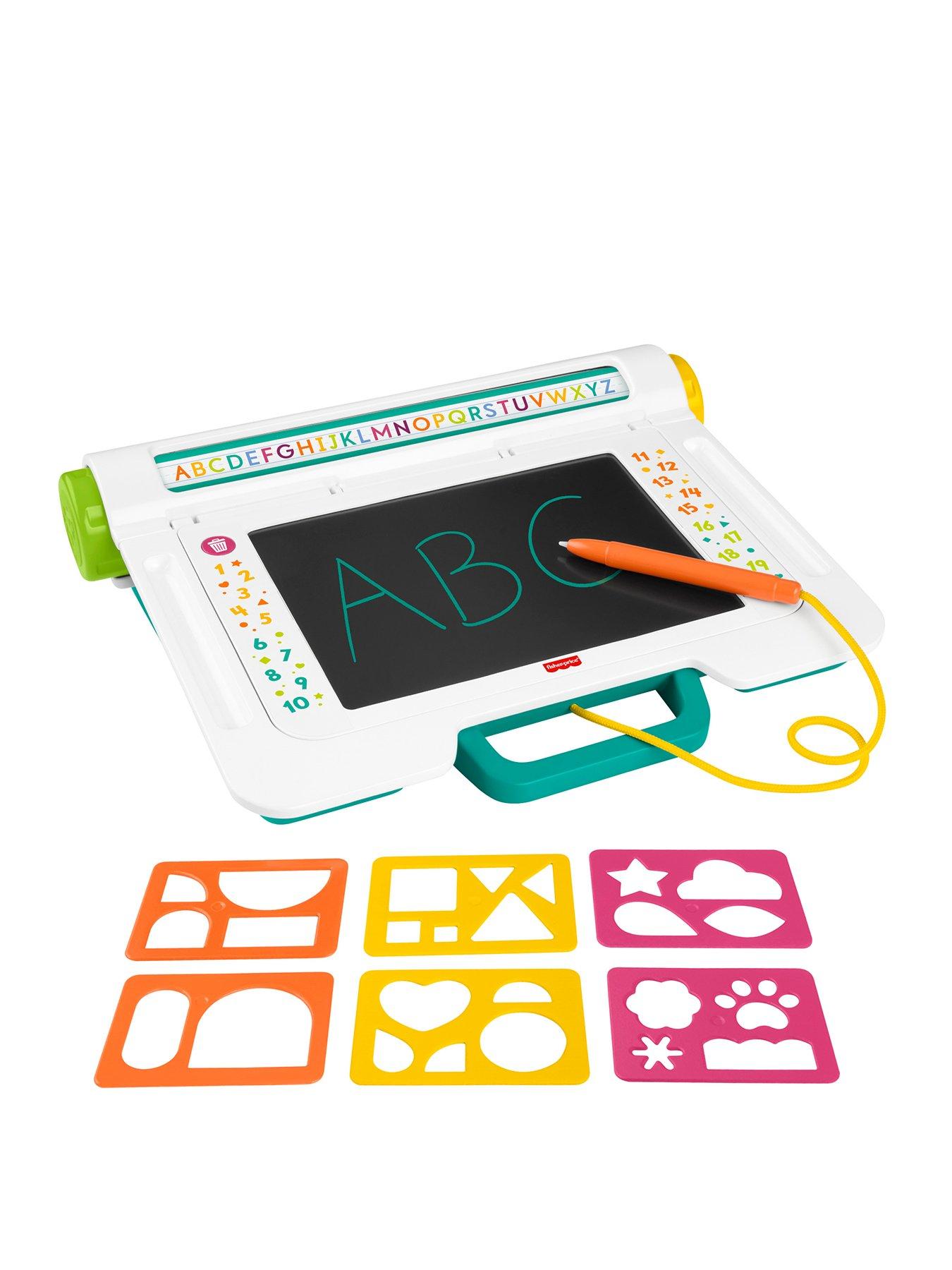 Fisher-Price Learn  &  Doodle Desk, Mess-Free Writing  &  Drawing Tablet with LCD Screen for Kids