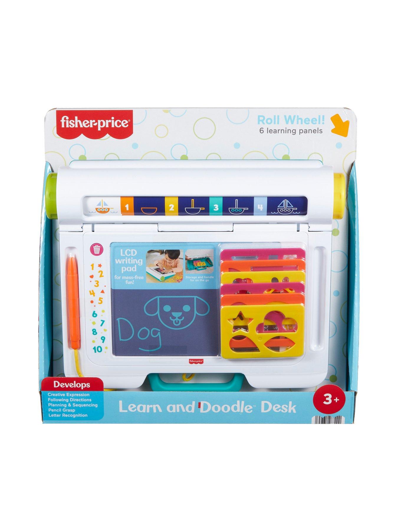 Fisher-Price Learn & Doodle Desk Drawing Tablet with LCD Screen for ...