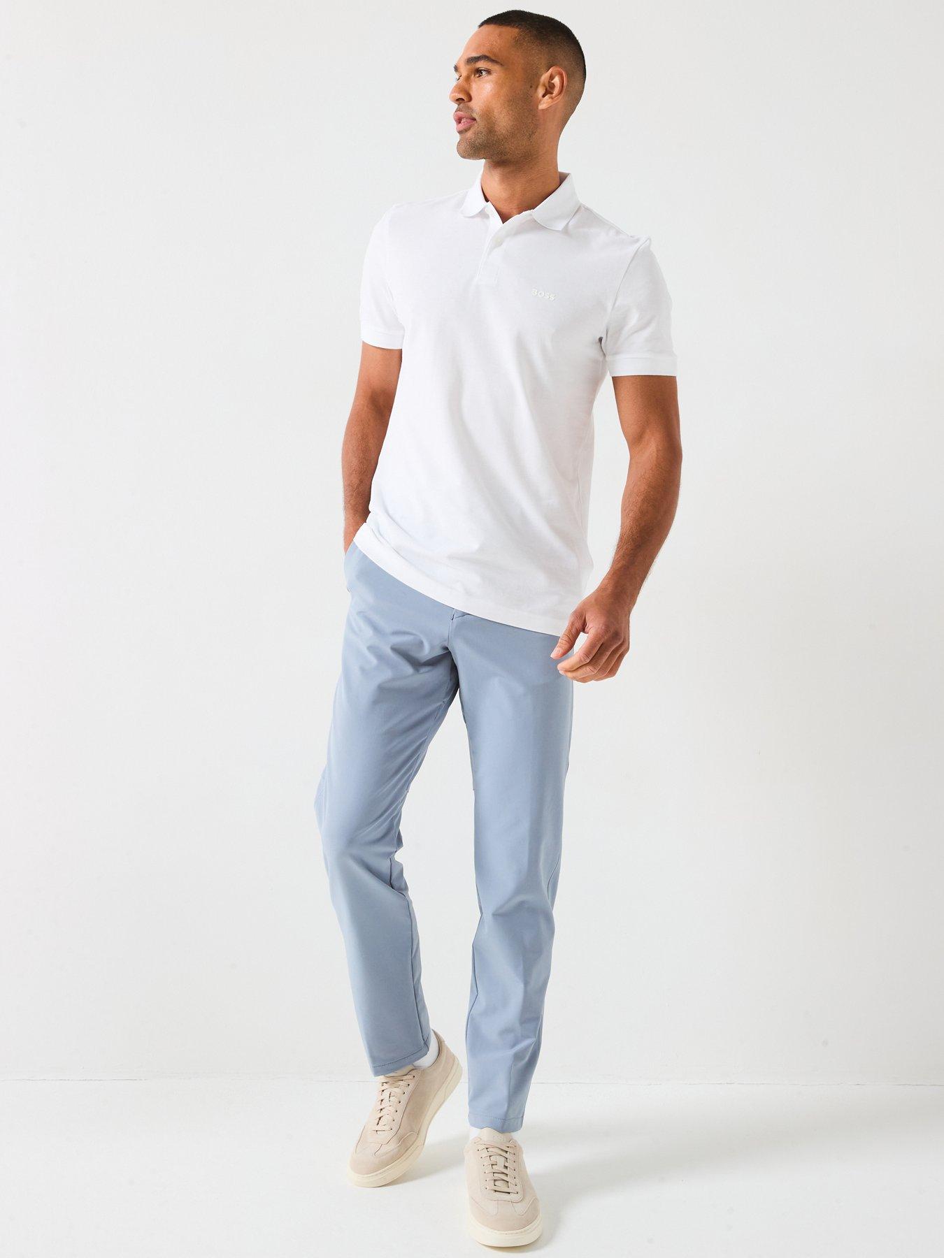 Image 3 of 6 of BOSS Tonal Logo Polo Shirt - White