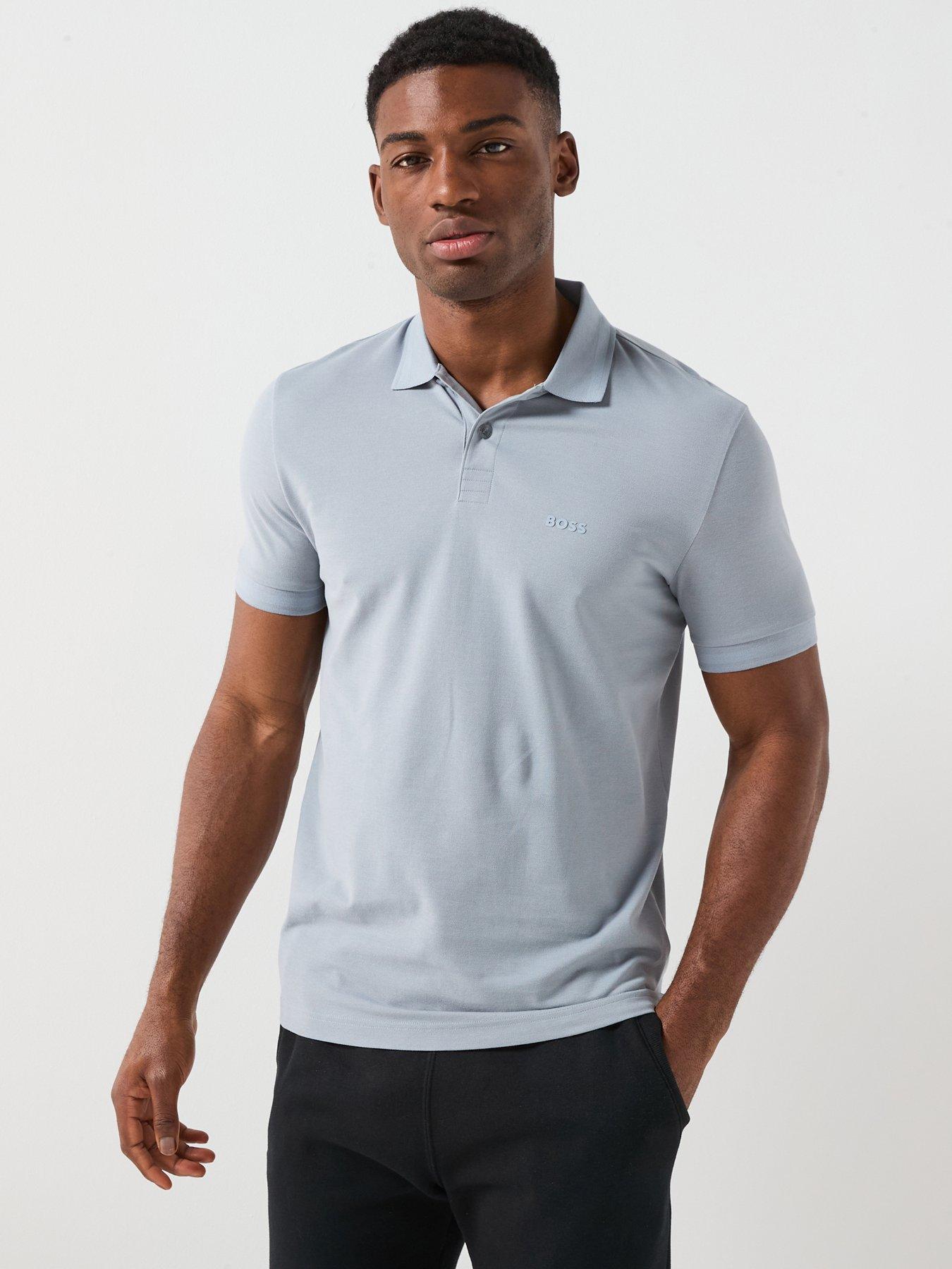 Image 1 of 6 of BOSS Pio 1 Regular Fit Tonal Logo Polo Shirt - Black