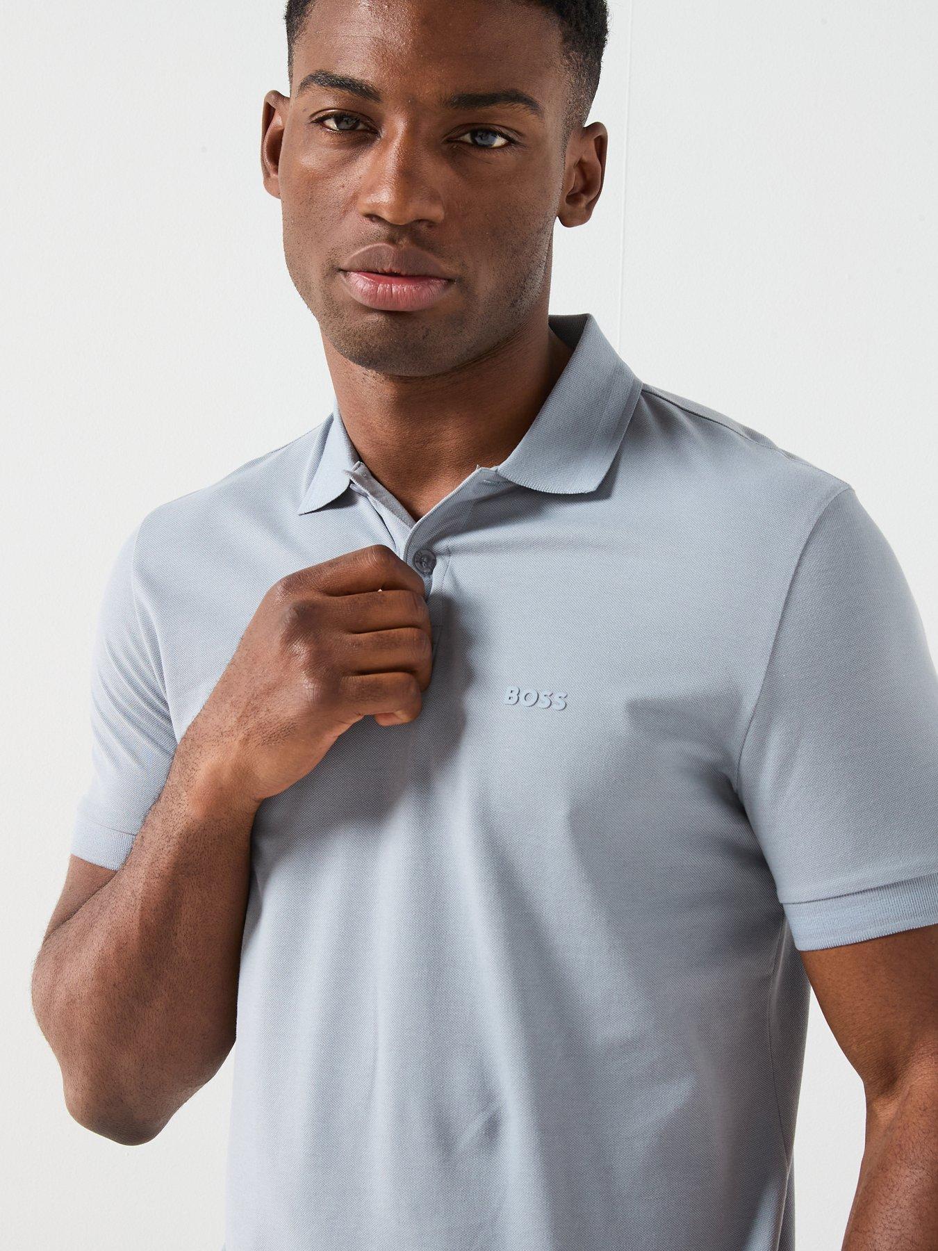 Image 4 of 6 of BOSS Pio 1 Regular Fit Tonal Logo Polo Shirt - Black