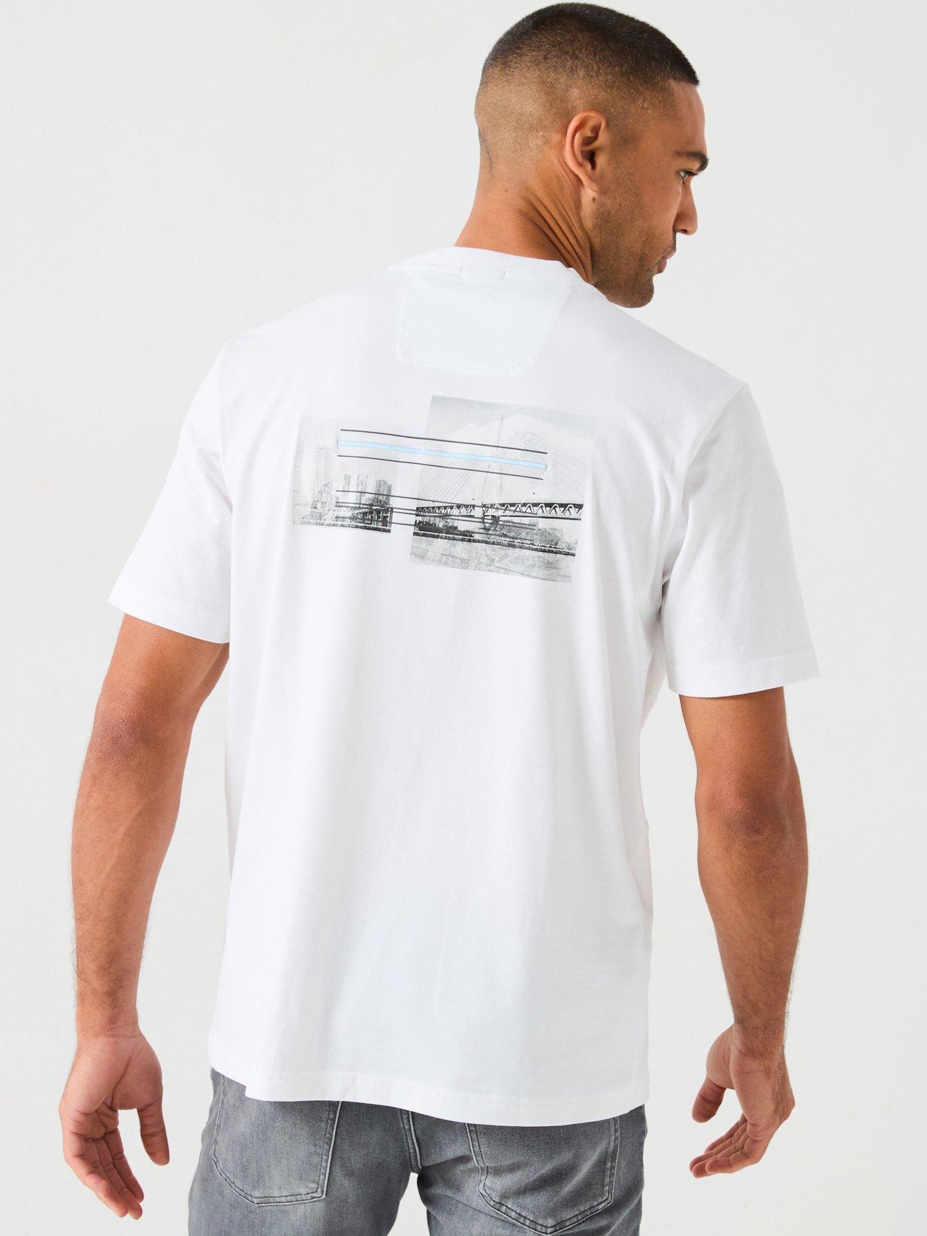 undefined Tee Photoprint Relaxed Fit Back Print T-Shirt - White
