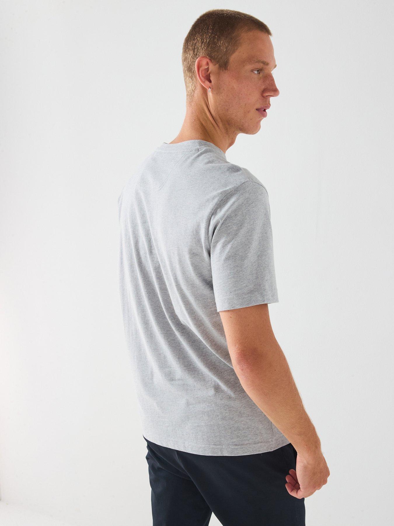 Image 2 of 6 of BOSS Iconic Zone Regular Fit Large Logo T-Shirt - Light Grey