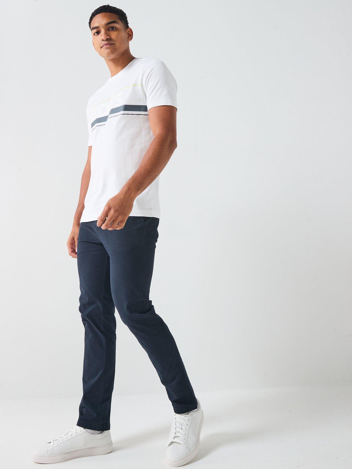 Image 3 of 4 of BOSS Tee Iconic Zone Regular Fit Large Logo T-Shirt - White