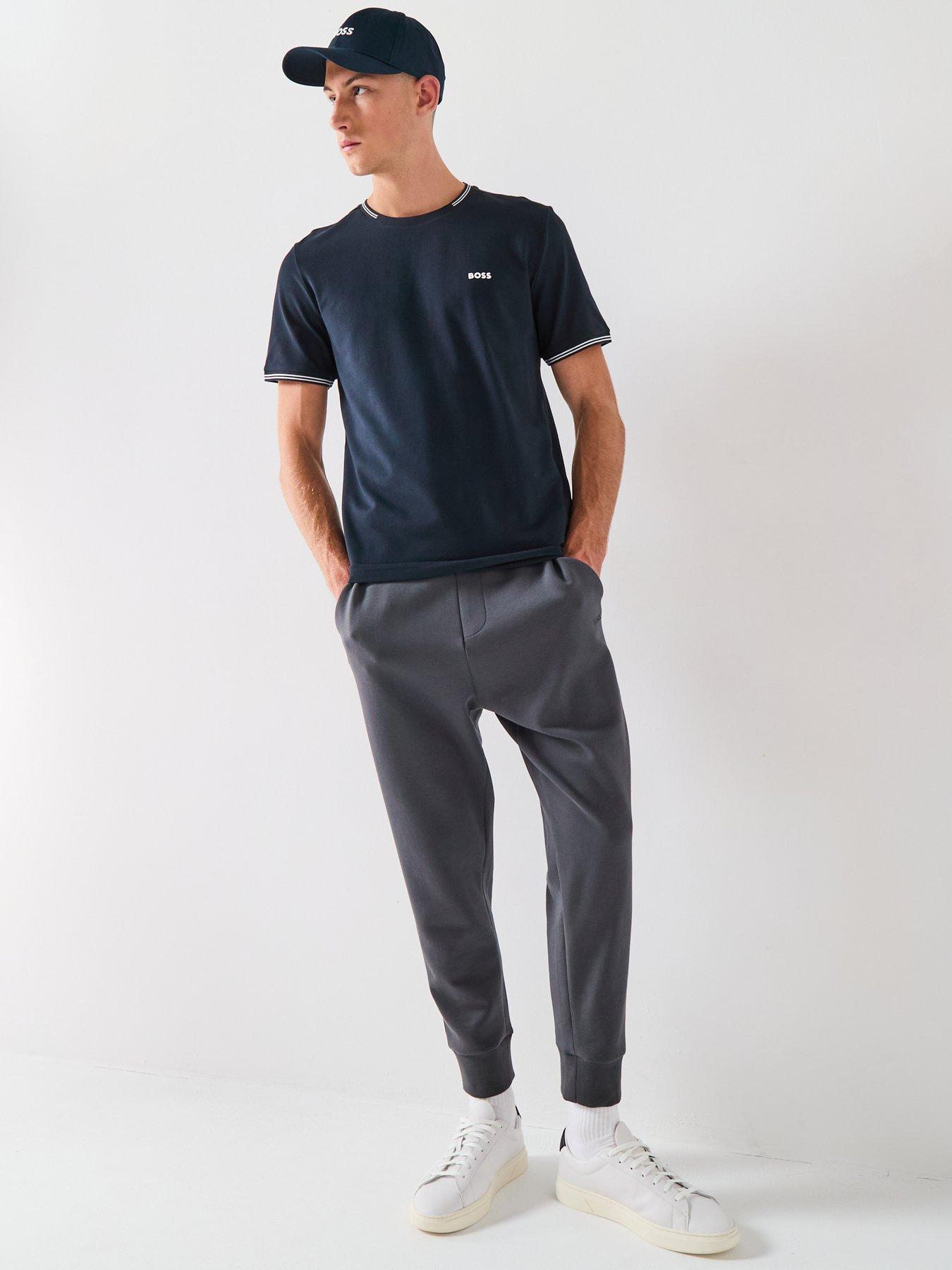  image of boss-taul-regular-fit-stretch-pique-t-shirt-navy