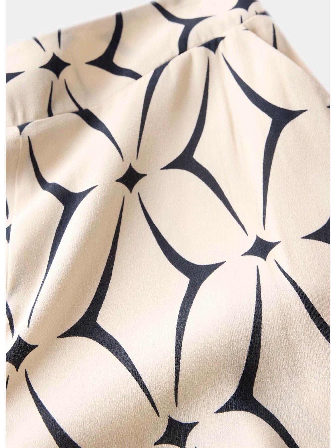  image of mint-velvet-cream-geometric-print-wide-leg-trousers