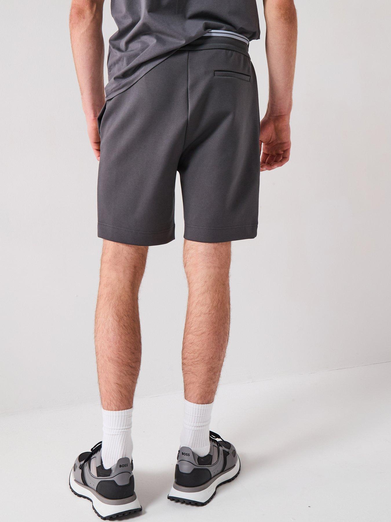  image of boss-shorts-zone-regular-fit-jersey-shorts-dark-grey