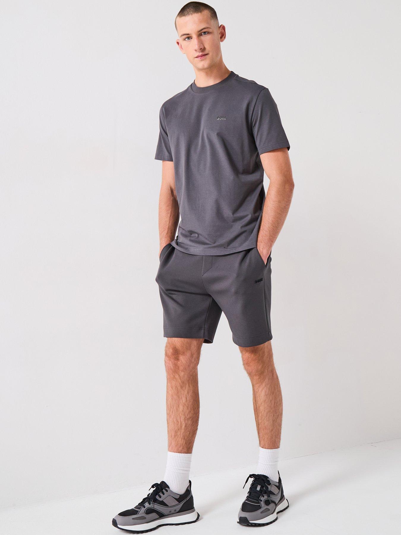  image of boss-shorts-zone-regular-fit-jersey-shorts-dark-grey