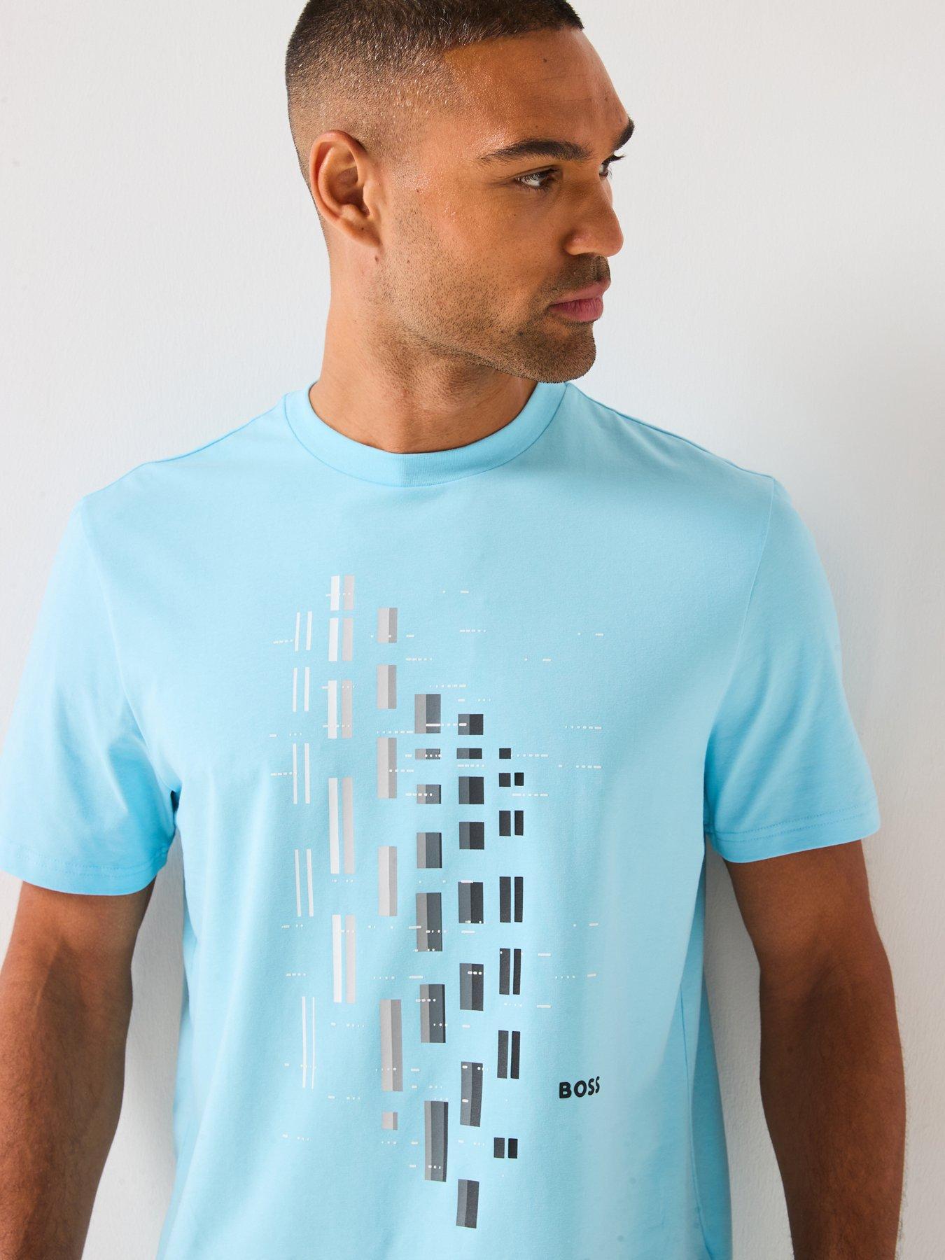 Image 5 of 6 of BOSS Tee Grx Zone Graphic T-Shirt - Light Blue