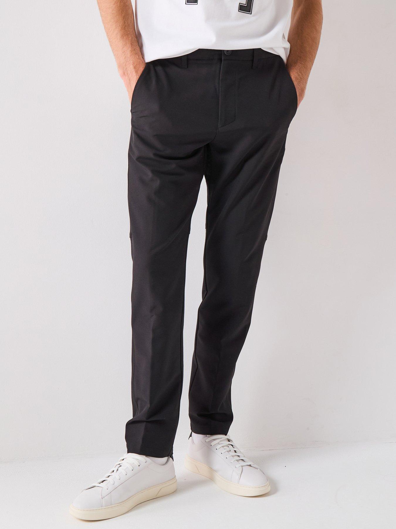 undefined Commuter Regular Fit Techlite Trousers - Black