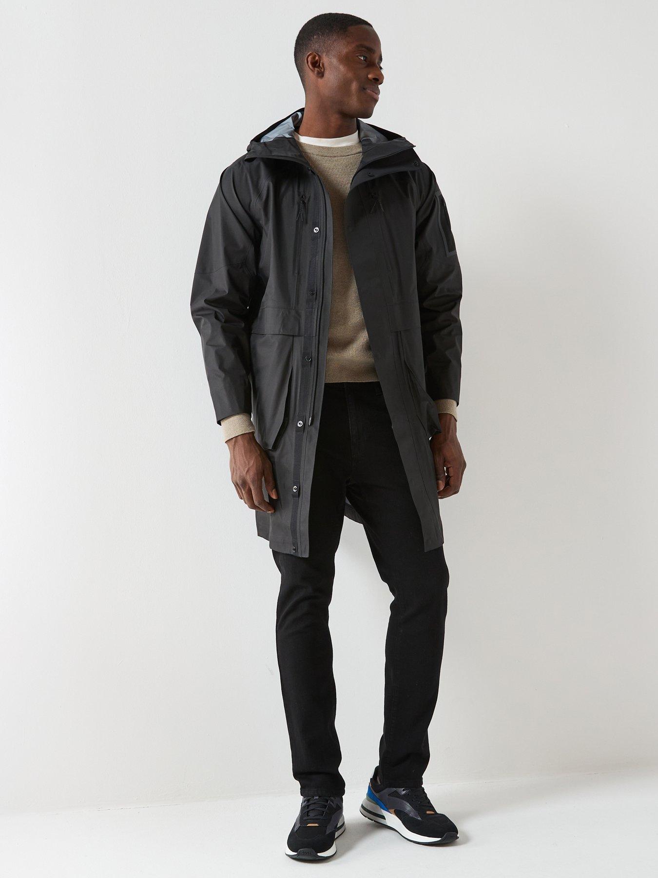 BOSS Water-Repellent Lightweight Parka Coat with Sealed Seams - White