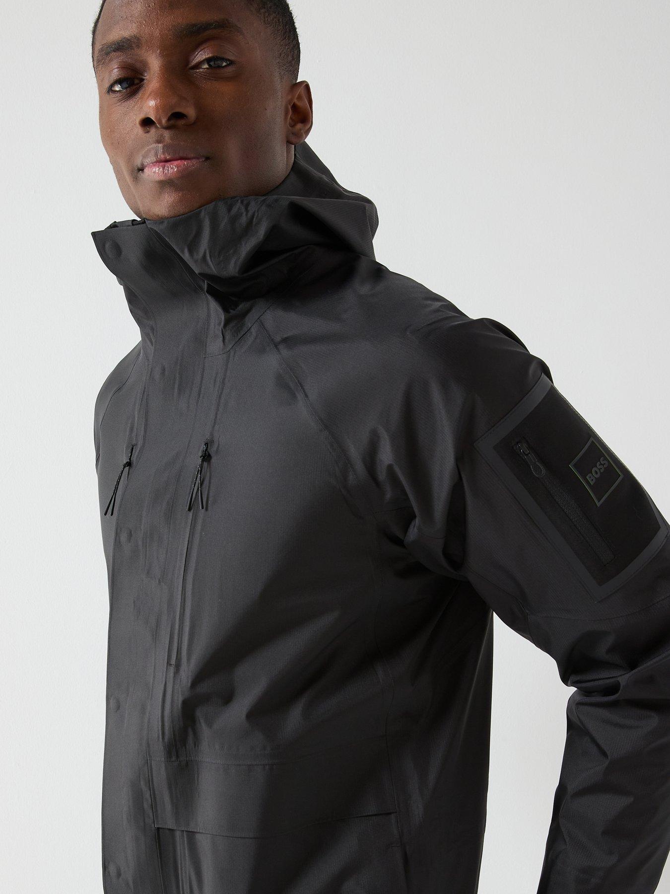  image of boss-water-repellent-lightweight-parka-coat-with-sealed-seams-white