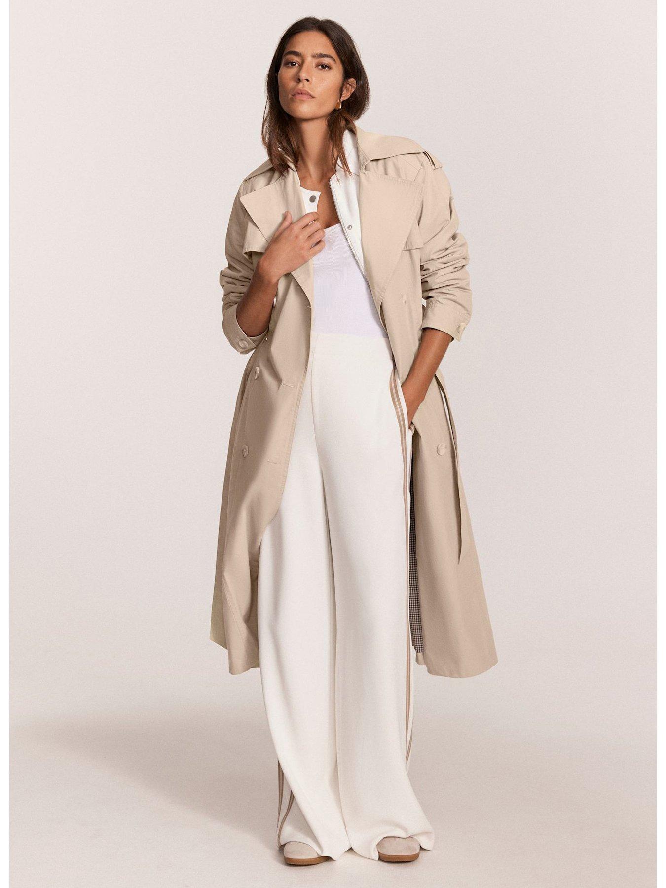  image of mint-velvet-white-side-stripe-wide-trousers-cream
