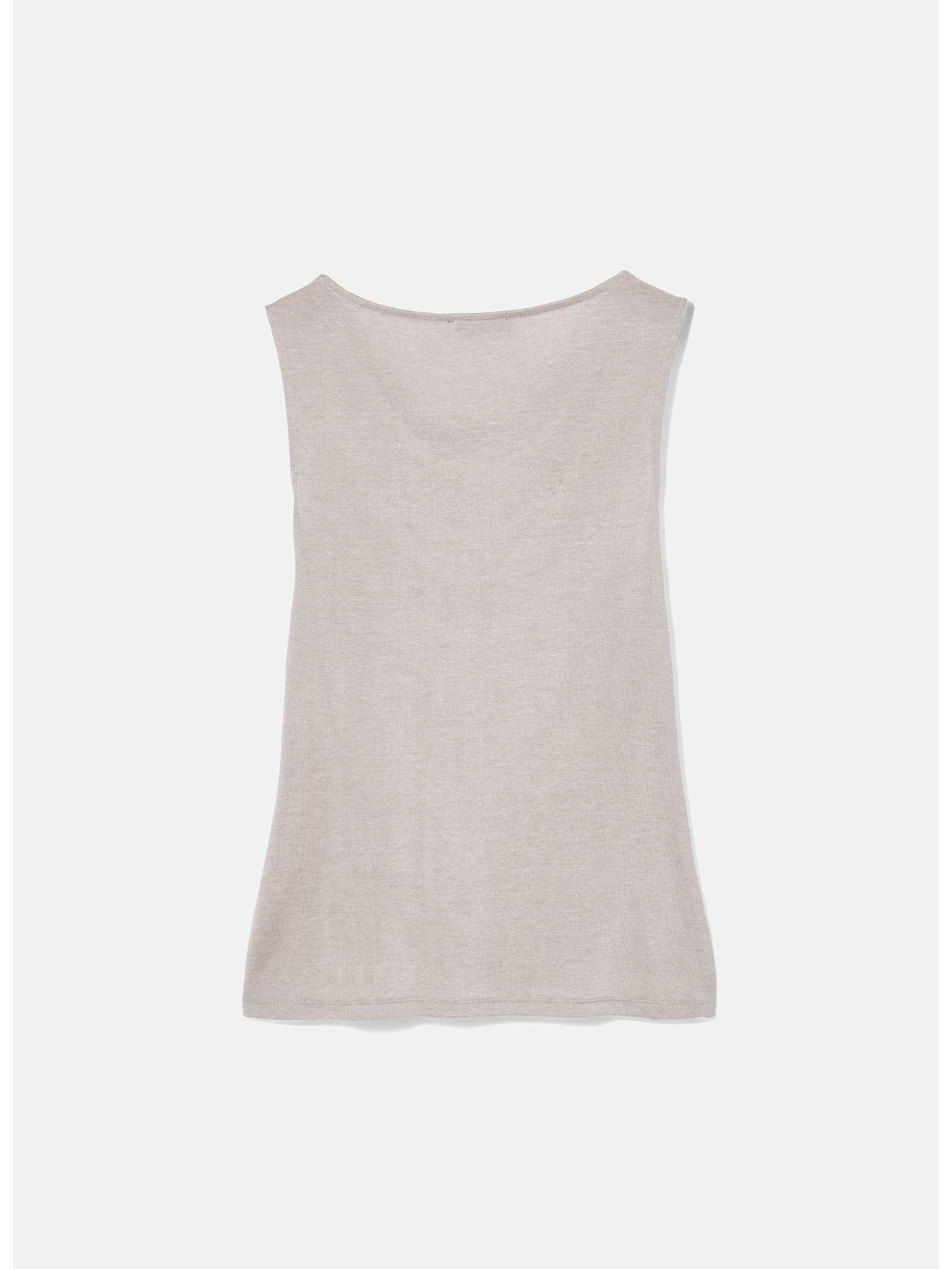  image of mint-velvet-neutral-draped-top-beige