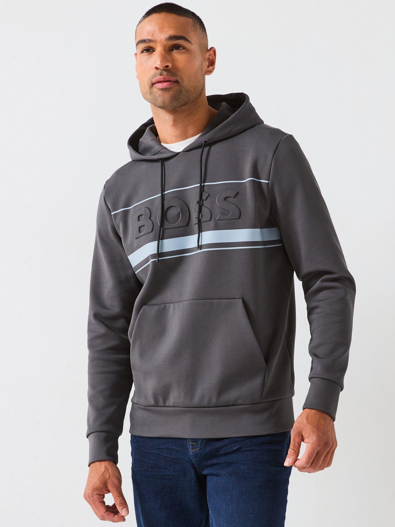 undefined Soody Zone Regular Fit Logo Overhead Hoodie - Dark Grey