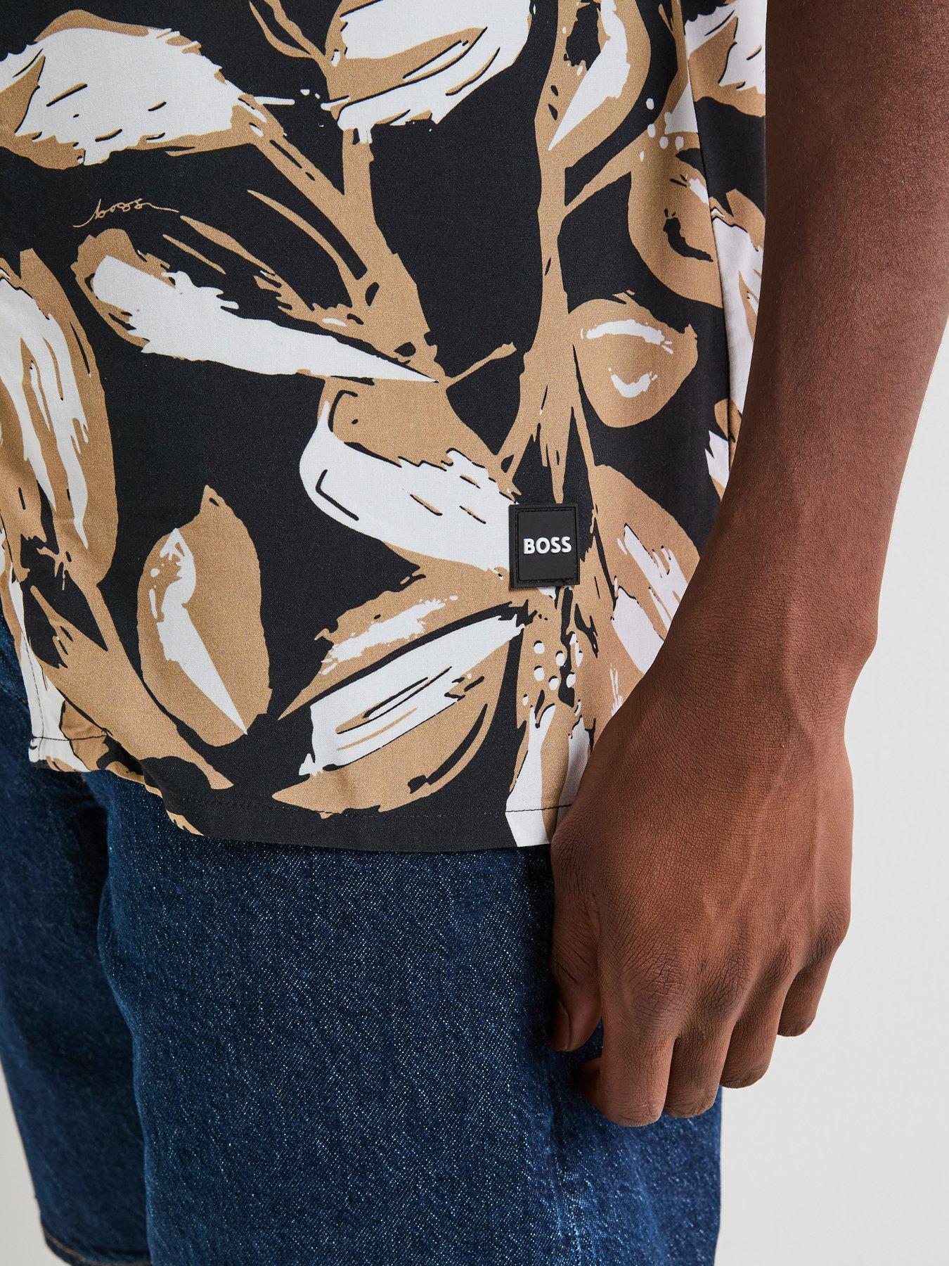 Image 4 of 6 of BOSS All Over Print Beach Shirt - Multi