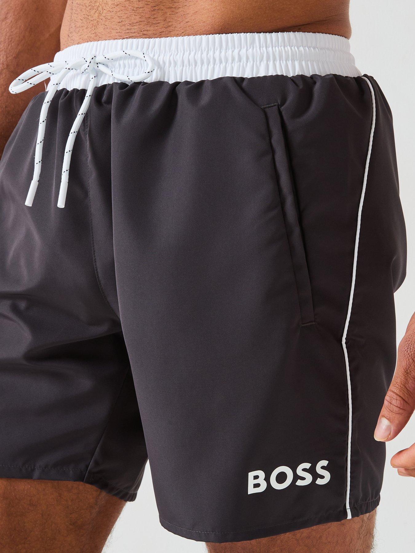 Image 4 of 6 of BOSS Starfish Swim Shorts - Grey