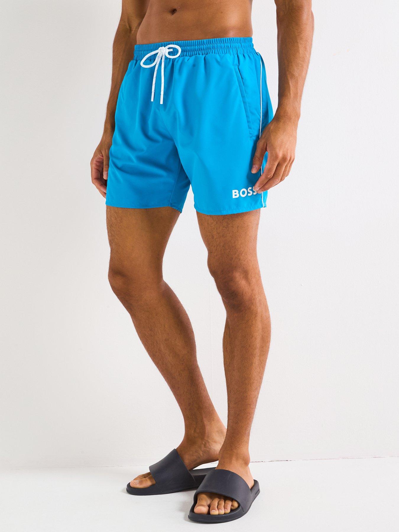 Image 1 of 4 of BOSS Starfish Swim Shorts - Blue
