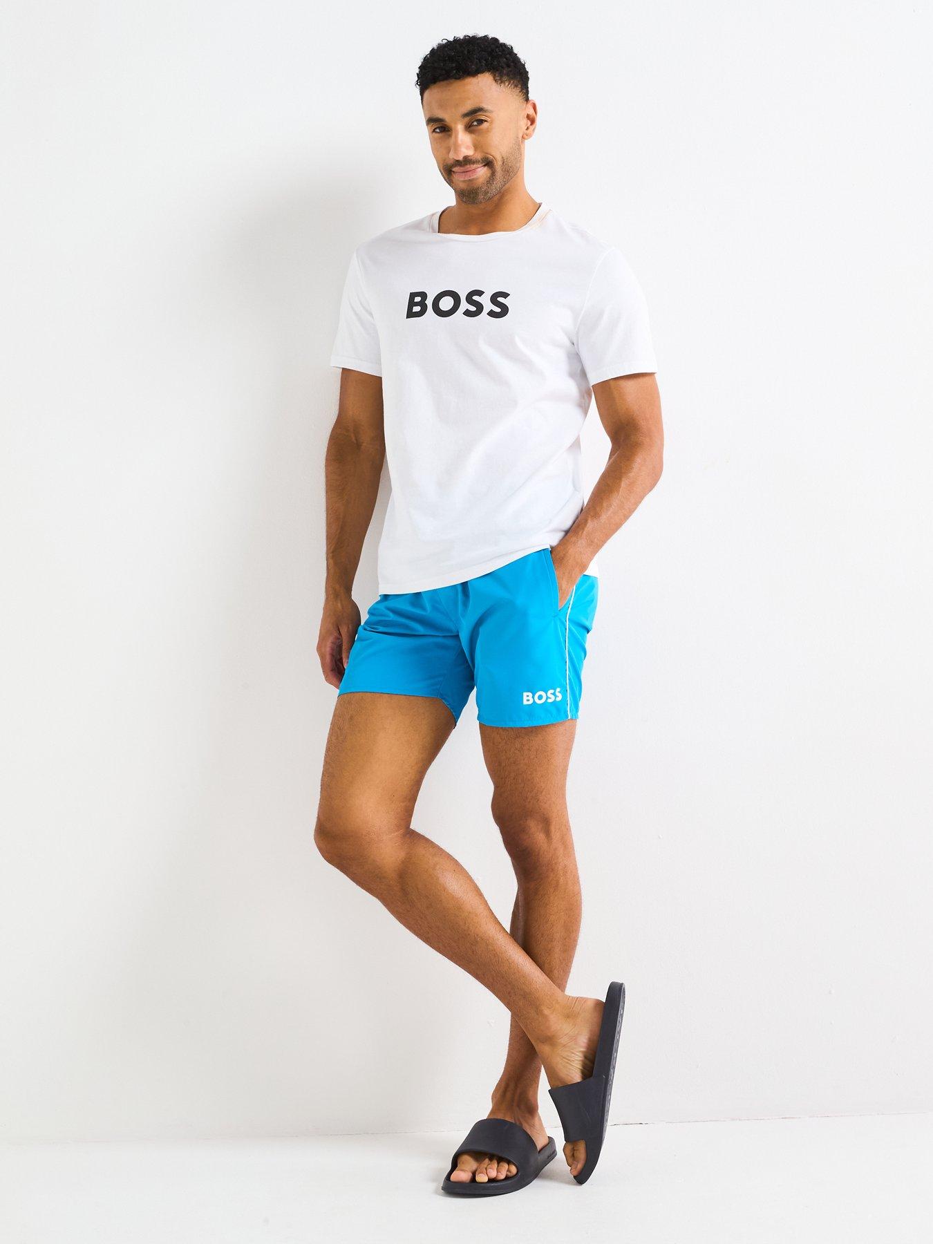 Image 3 of 4 of BOSS Starfish Swim Shorts - Blue