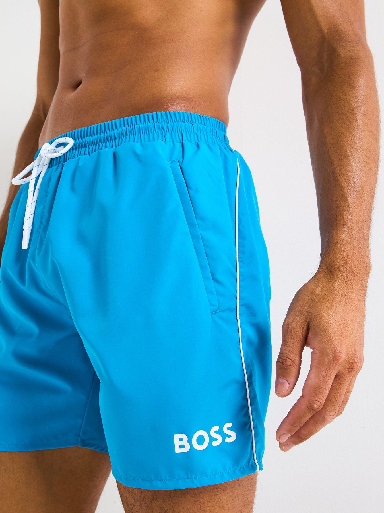 Image 4 of 4 of BOSS Starfish Swim Shorts - Blue