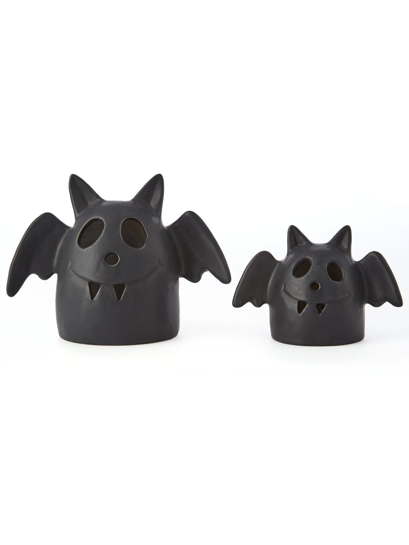 Image 2 of 4 of Heaven Sends Set of 2 Black Light Up Bat Halloween Decorations