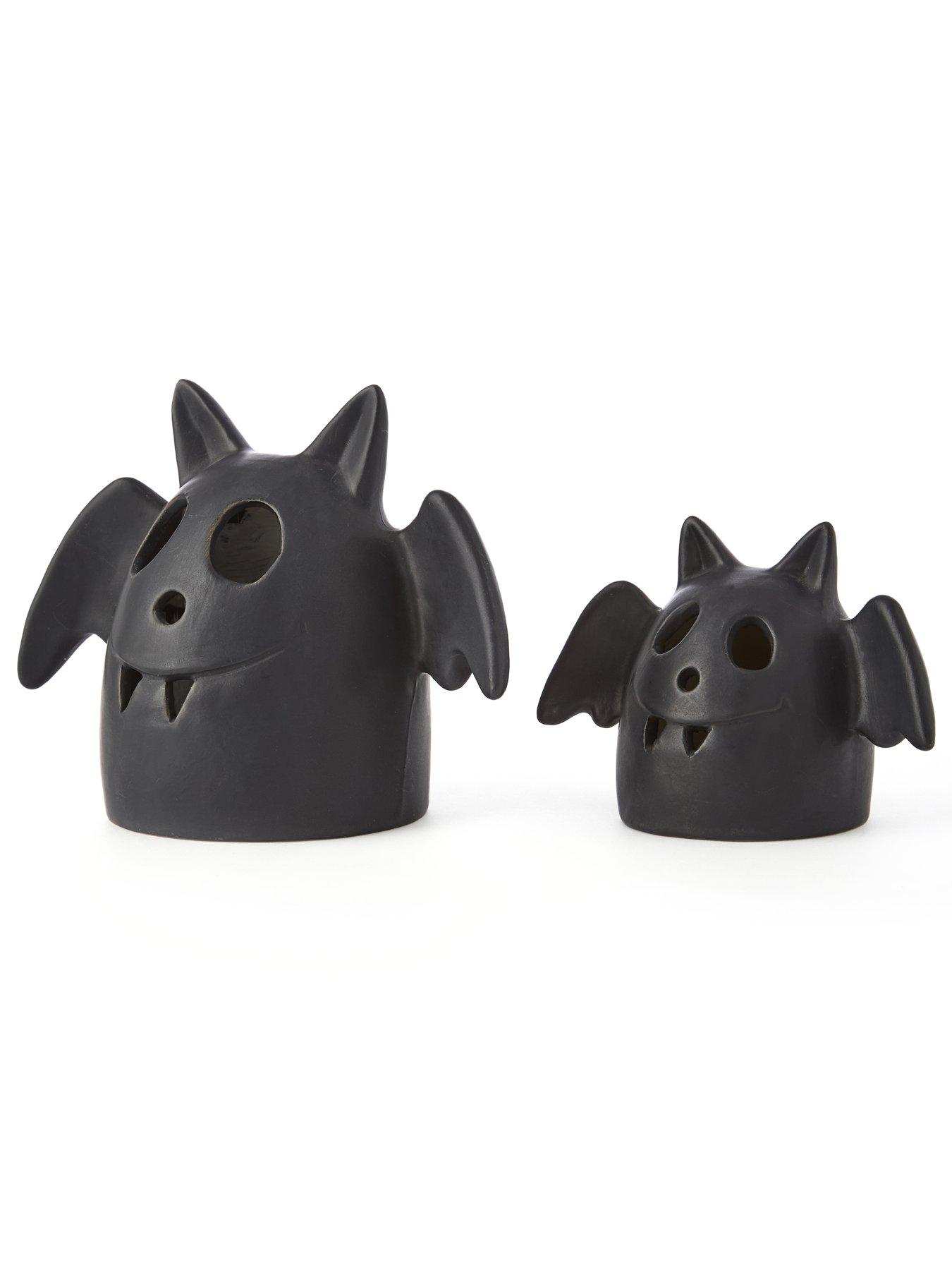 Image 3 of 4 of Heaven Sends Set of 2 Black Light Up Bat Halloween Decorations