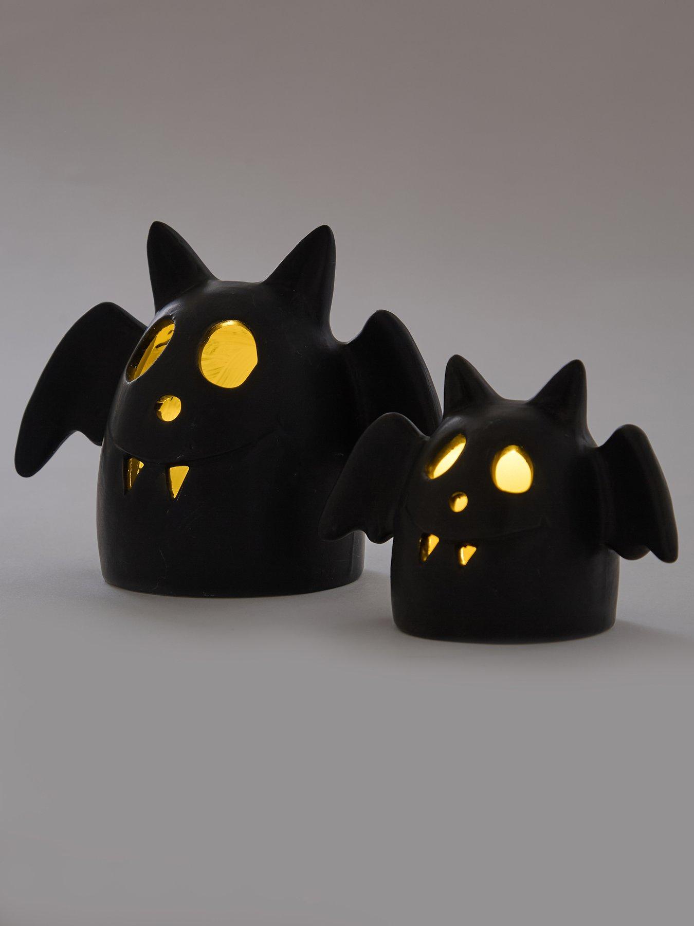 Image 4 of 4 of Heaven Sends Set of 2 Black Light Up Bat Halloween Decorations
