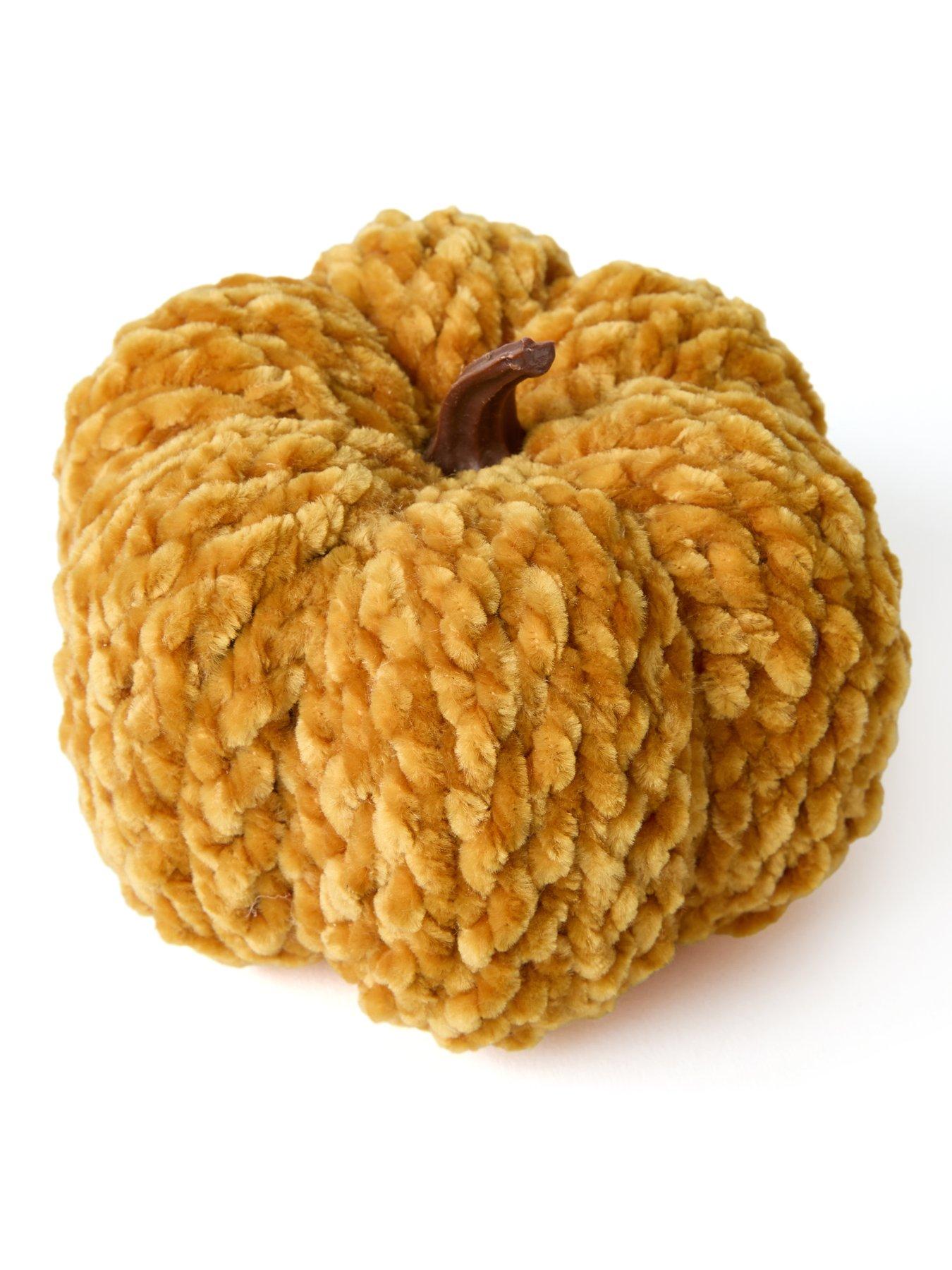 Image 4 of 6 of Heaven Sends Set of 3 Chenille Pumpkin Autumn Decorations