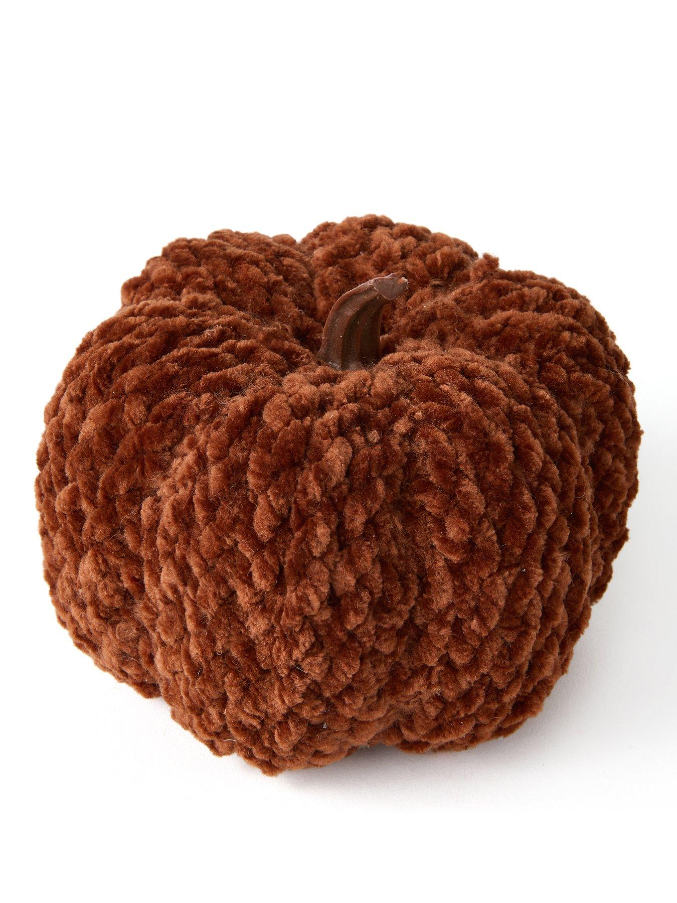 Image 5 of 6 of Heaven Sends Set of 3 Chenille Pumpkin Autumn Decorations