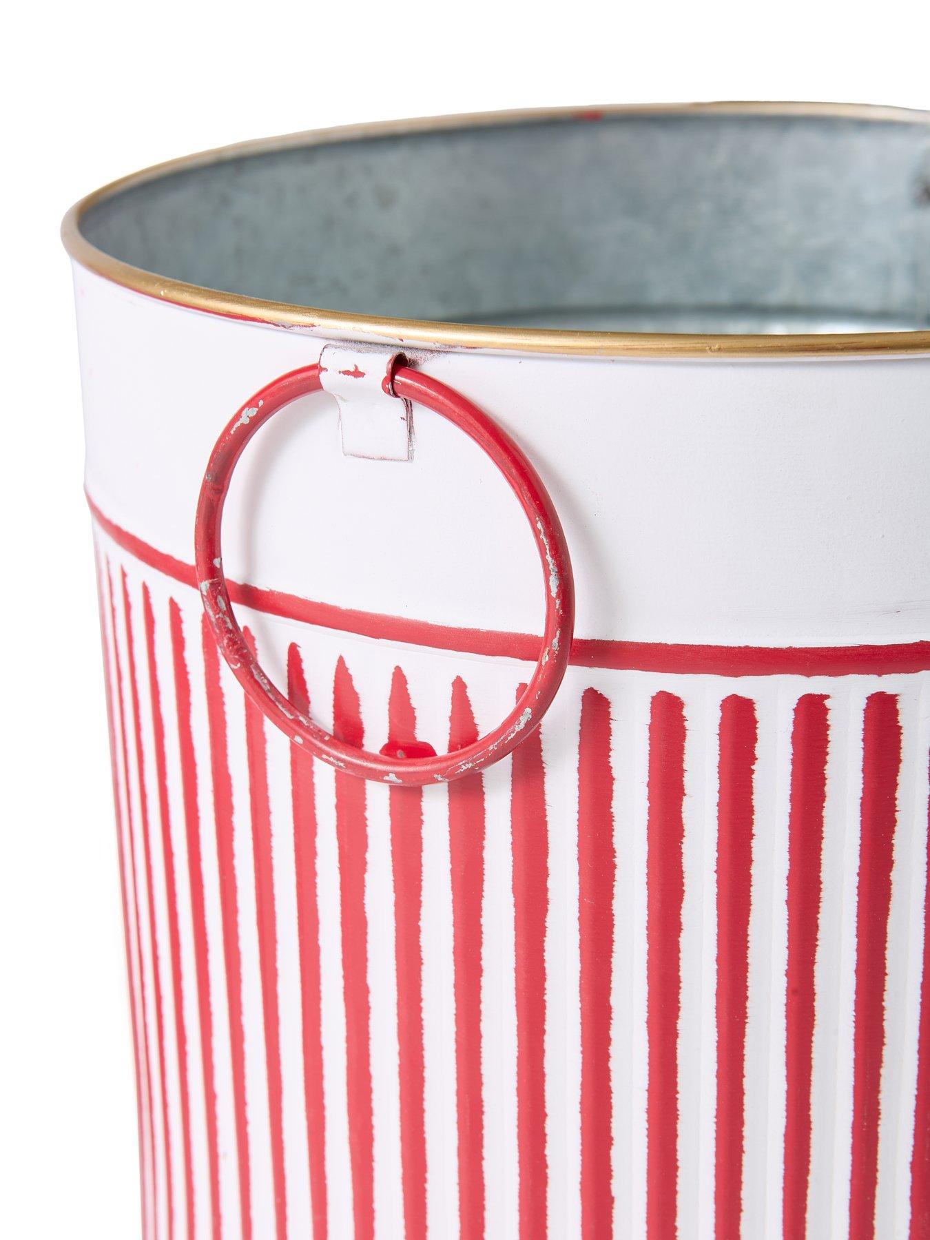 Image 5 of 6 of Heaven Sends Set&nbsp;of&nbsp;2 Candy Cane Bucket Christmas Decorations