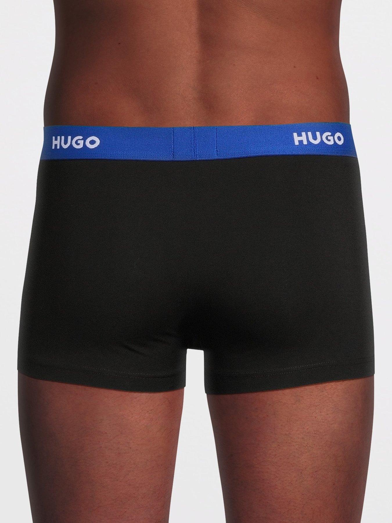 Image 3 of 3 of HUGO Bodywear 3 Pack Triplet Logo Trunks - Black
