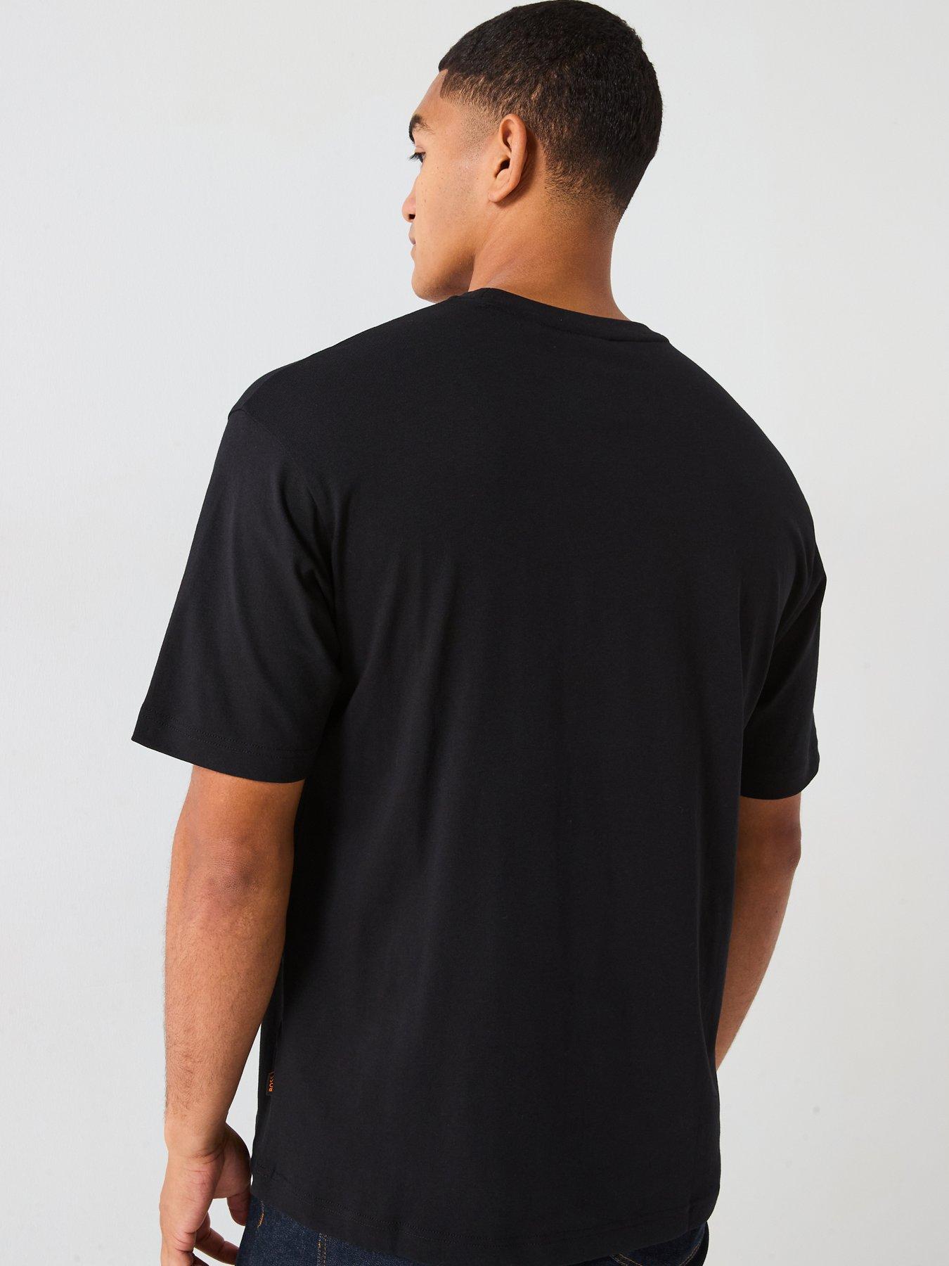 Image 2 of 4 of BOSS Voyage Relaxed Fit Small Crack Logo T-Shirt - Black