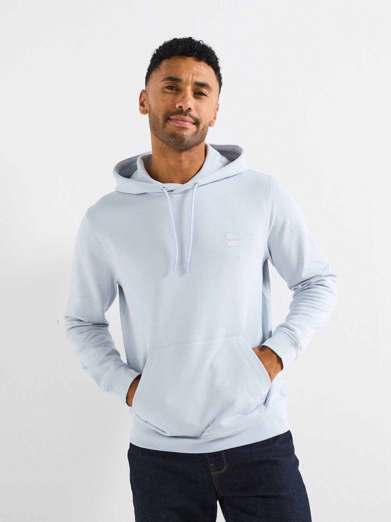 undefined Boss Wetalk Overhead Tonal Logo Hoodie - Grey
