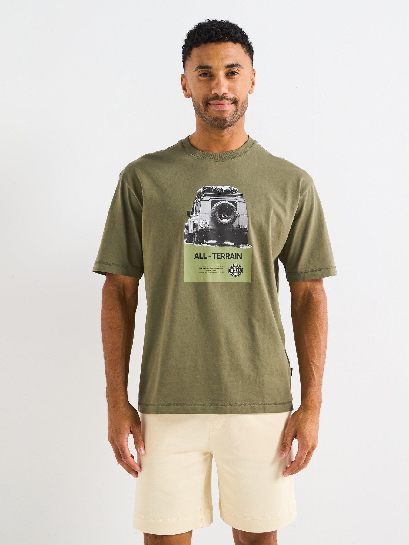Image 1 of 4 of BOSS Wagon Relaxed Fit Jeep Graphic T-Shirt - Green