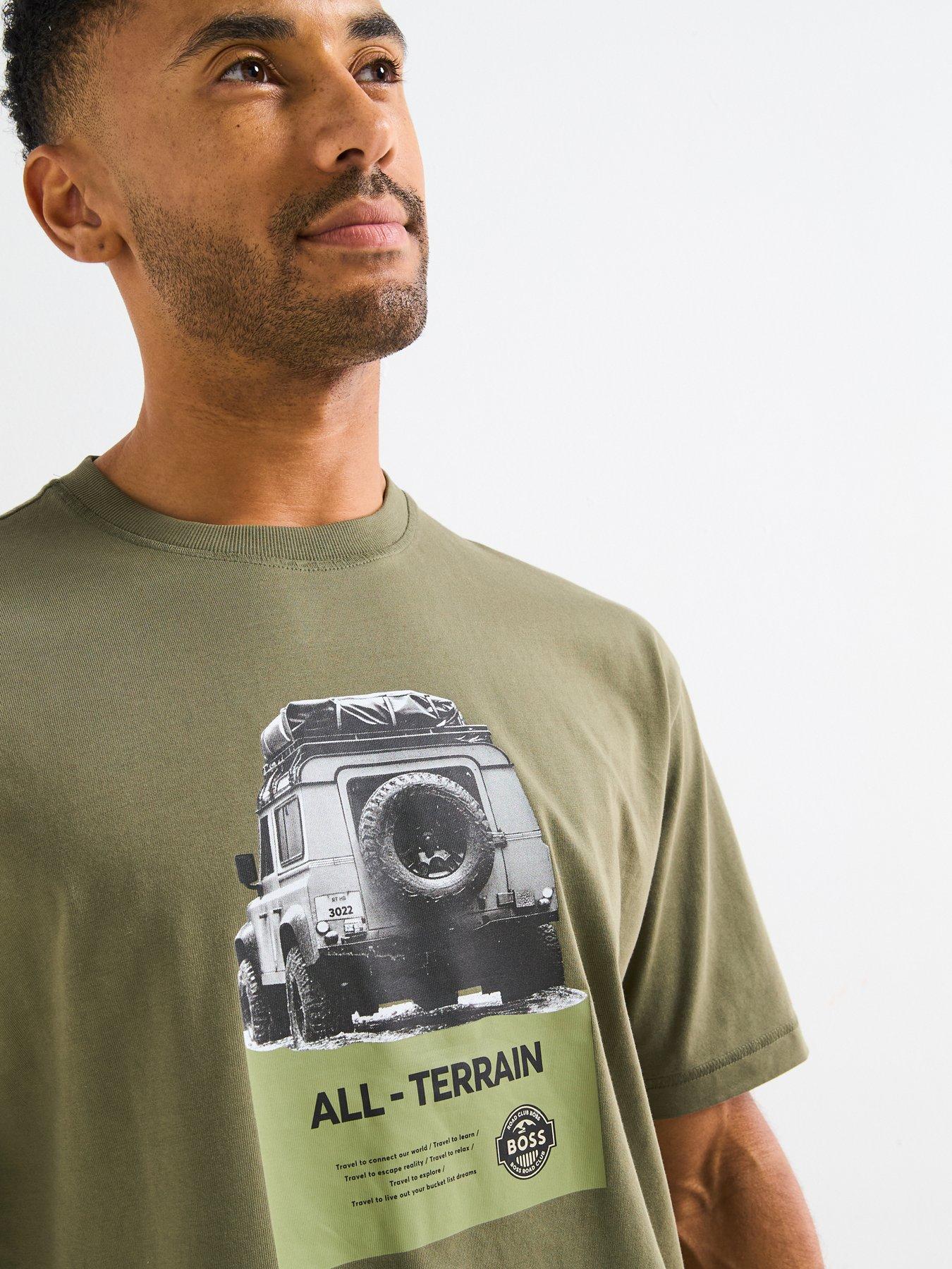 Image 4 of 4 of BOSS Wagon Relaxed Fit Jeep Graphic T-Shirt - Green