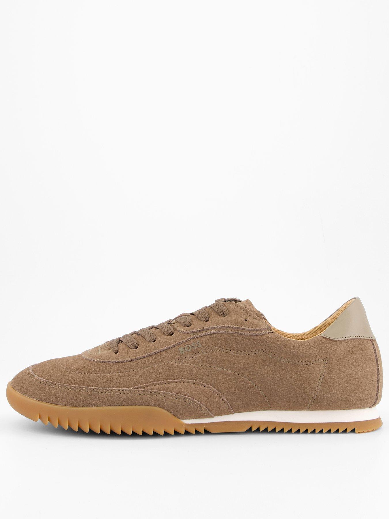 Image 1 of 7 of BOSS Careton Suede Gumsole Trainers - Beige