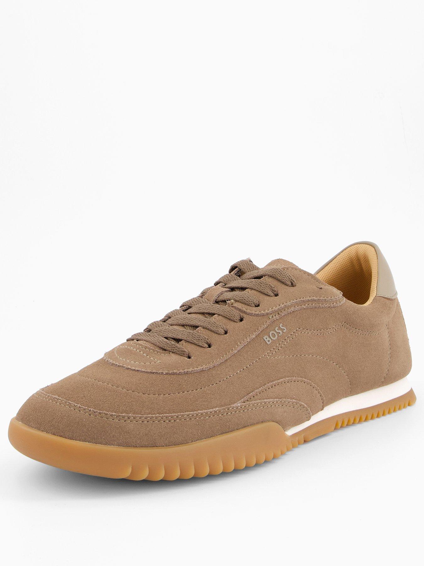 Image 2 of 7 of BOSS Careton Suede Gumsole Trainers - Beige