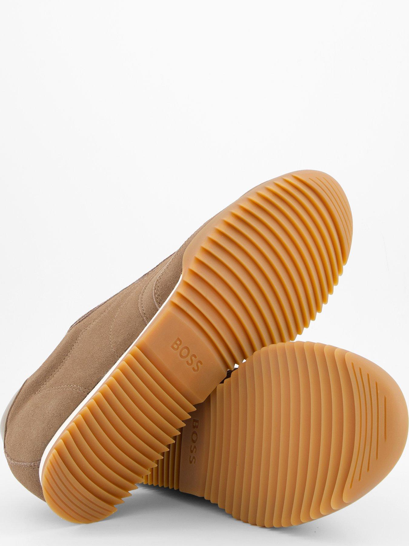 Image 4 of 7 of BOSS Careton Suede Gumsole Trainers - Beige