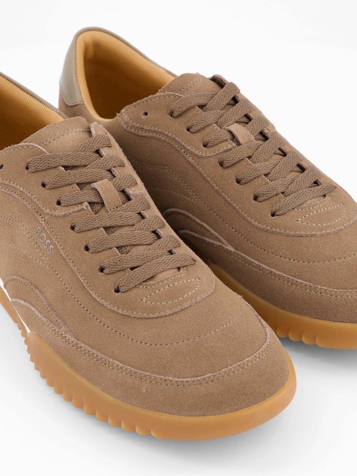 Image 5 of 7 of BOSS Careton Suede Gumsole Trainers - Beige